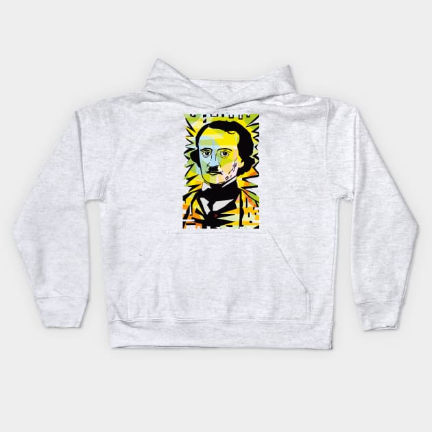 Edgar Allan Poe Kids Hoodie by Exile Kings 